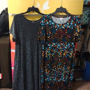Lot of two LuLaRoe Carly dresses. L and XL